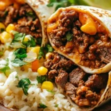 Beef Burritos Rice Beans