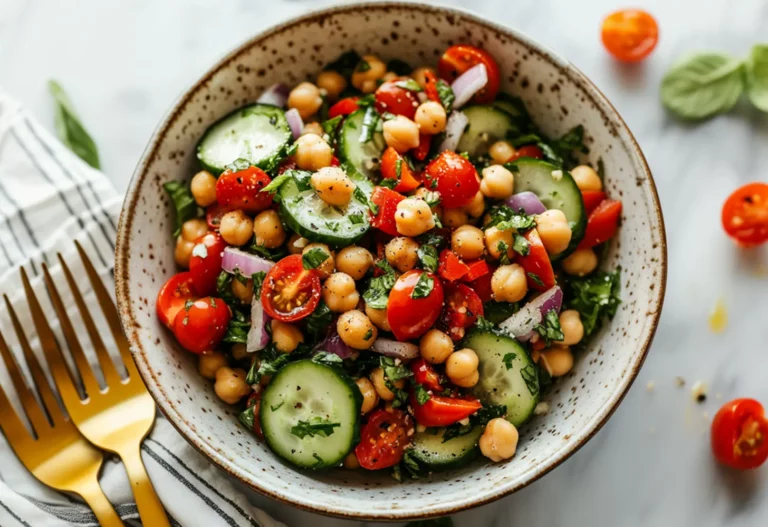 Chickpea Salad Feta Olives