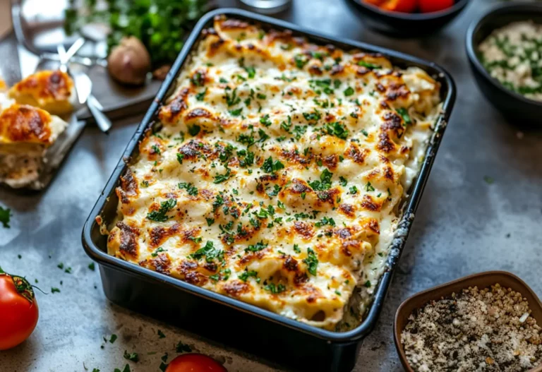 Creamy White Chicken Alfredo Lasagna