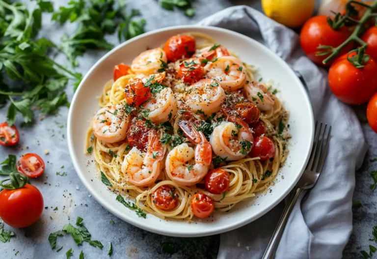 15-Minute Garlic Butter Shrimp Pasta