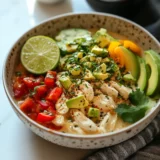 Creamy White Chicken Chili With Avocado and Lime When it comes to hearty comfort food, creamy white chicken chili stands out as a delicious option that warms you from the inside out. This dish features a creamy texture, often enhanced with cream cheese or sour cream, which perfectly complements the tender chicken and vibrant vegetables. You can explore various chili variations by incorporating ingredients like jalapeños for spice or smoked paprika for a smoky depth. Don't forget the flavor enhancements; spices like cumin and chili powder elevate the dish's richness. This recipe is perfect for [cold winter nights](https://www.halfbakedharvest.com/creamy-white-chicken-chili/), making it a go-to choice for cozy gatherings. Whether you're whipping it up on the stovetop or letting it simmer in a slow cooker, this chili offers versatility and adaptability, making it a favorite for any meal occasion. ## What ingredients do you need? To create a delicious creamy white chicken chili, you'll need a variety of ingredients that come together to build rich flavors and textures. Here's what you should gather: 1. Base Ingredients: Olive oil, onion, garlic, chicken, and low-sodium chicken broth. 2. Spices and Seasonings: Ground cumin, smoked paprika, chili powder, dried oregano, coriander, kosher salt, and black pepper. 3. Creamy Additions: Cream cheese, sour cream, salsa verde, canned white beans, and shredded cheddar cheese. Additionally, using [28 oz 98% lean chicken breast](https://www.staceyhawkins.com/blogs/optavia-lean-and-green-recipes/zesty-chicken-chili-with-avocado-cream) will ensure you have a lean protein source in your chili. 4. Garnishes: Avocado, fresh cilantro, lime juice, jalapeños, and yogurt. If you're looking for ingredient alternatives or flavor enhancements, consider avocado oil for a different base or adding lime zest for a zesty kick. ## Step by Step Instructions As you commence on making your creamy white chicken chili, start by heating olive oil in a large pot over medium heat. Follow these steps for a delicious result: 1. Add chopped onion, cooking until fragrant, then stir in minced garlic. 2. Incorporate your choice of chopped peppers, cooking until soft, and mix in spices like cumin and chili powder. 3. Add boneless chicken and low-sodium broth, bringing it to a simmer; cover partially for 20 minutes. 4. Once cooked, shred the chicken and mix in melted cream cheese, white beans, and salsa verde. [Heavy whipping cream](https://www.allrecipes.com/recipe/229949/creamy-white-chili/) can be added at this stage for an extra layer of richness. Explore various chili variations by adjusting spices or adding different beans. This combination of cooking techniques will elevate your dish, creating a creamy, flavorful experience. ## Cooking Tips Now that you've got the step-by-step instructions down, let's focus on some cooking tips to enhance your creamy white chicken chili. First, choose your cooking techniques wisely: the stovetop for quick preparation, a slow cooker for flexibility, or an Instant Pot for speed. When sautéing, always balance flavors—start with onions, garlic, and spices to build a solid base. Adjust seasonings as you go; taste and tweak salt and pepper levels for ideal flavor balancing. After cooking, shred the chicken for better texture and mix in cream cheese or sour cream to achieve that creamy consistency. Finally, let your chili simmer to meld those flavors beautifully before serving. ## Serving Suggestions When you're ready to serve your creamy white chicken chili, consider elevating the dish with a variety of toppings and garnishes. You can offer topping combinations like shredded cheese, crispy bacon, and fresh cilantro to enhance flavors and textures. Slices of creamy avocado and a dollop of sour cream add richness, while lime juice and zest provide a revitalizing kick. For serving styles, ladle the chili into individual bowls or serve it hot directly from the pot. You might even present it in mason jars for a cozy touch. Don't forget to offer tortilla chips or crusty bread on the side for dipping. ## Storing Proper storage is key to maintaining the deliciousness of your creamy white chicken chili. For refrigeration, keep it in airtight containers, ensuring they're sealed to maintain freshness. It'll last for 3-4 days when refrigerated at a consistent temperature below 40°F (4°C). For easier reheating, consider separating the chili into smaller portions. If you want to store it longer, use freezing techniques. Cool the chili completely before placing it in freezer-safe containers or freezer bags. It can last for up to 3 months in the freezer. Lay freezer bags flat on a baking tray to freeze, and don't forget to label them with the date. When you're ready to enjoy it again, thaw overnight in the refrigerator before reheating. ## Health Benefits Storing your creamy white chicken chili properly not only preserves its flavor but also keeps its nutritional benefits intact. This dish packs a powerful punch with lean protein from chicken and fiber-rich white beans, making it an excellent choice for muscle health and digestive stability. Compared to beef-based chili variations, yours is lower in saturated fat, enhancing heart health. The addition of avocado provides healthy fats and essential vitamins, while lime boosts your immune system with vitamin C. When you consider nutrient comparisons, this chili balances protein, fiber, and antioxidants, supporting overall health. Its anti-inflammatory properties also aid in weight management, making it a smart meal choice for anyone looking to nourish their body effectively. ## What to serve with it Enhancing your creamy white chicken chili with the right accompaniments can elevate the entire meal experience. Start by adding toppings like avocado, cheddar cheese, cilantro, and green onions for extra flavor. A squeeze of lime juice or zest brightens up the dish beautifully. For side dish ideas, consider serving homemade beer bread or cornbread, which pairs perfectly with the chili's creaminess. Tortilla strips and quesadillas add a delightful crunch, while a fresh green salad or roasted vegetables provide a healthy balance. If you want something more substantial, serve it alongside rice or crunchy corn tortilla chips. Don't forget to offer sour cream or Greek yogurt for a creamy finish, and maybe a dash of hot sauce for those who like heat!