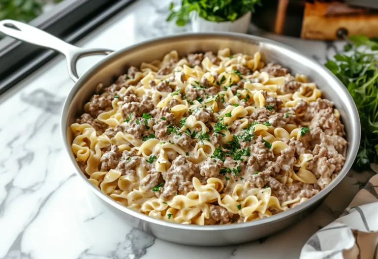 One-Pot Ground Beef Stroganoff