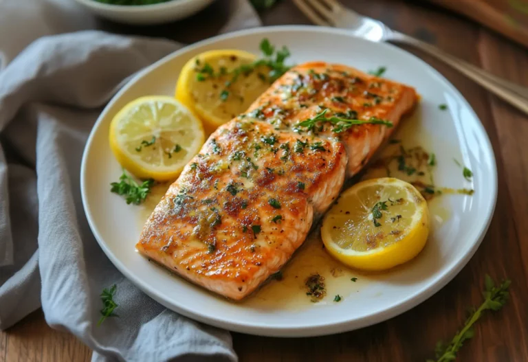 Salmon Lemon Garlic Butter