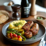 Sausage Peppers Polenta