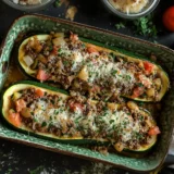 Sausage-Stuffed Zucchini Boats