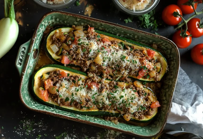 Sausage-Stuffed Zucchini Boats
