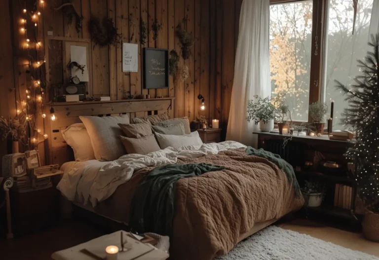 Soft Lighting Textures Cozy Bedroom