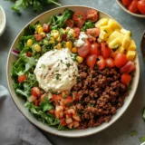 Taco Salad Ground Beef Fixings