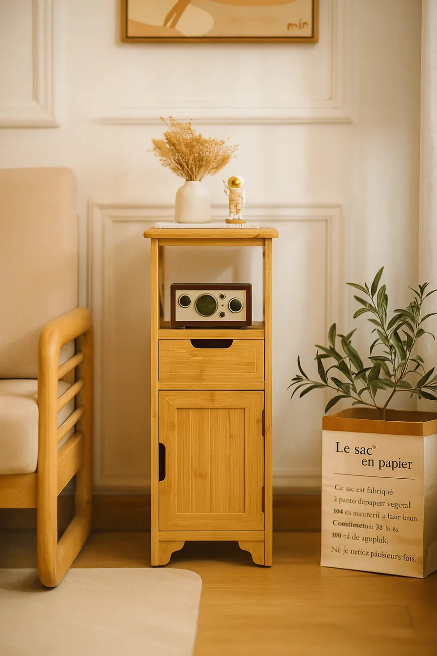 Bamboo End Side Table